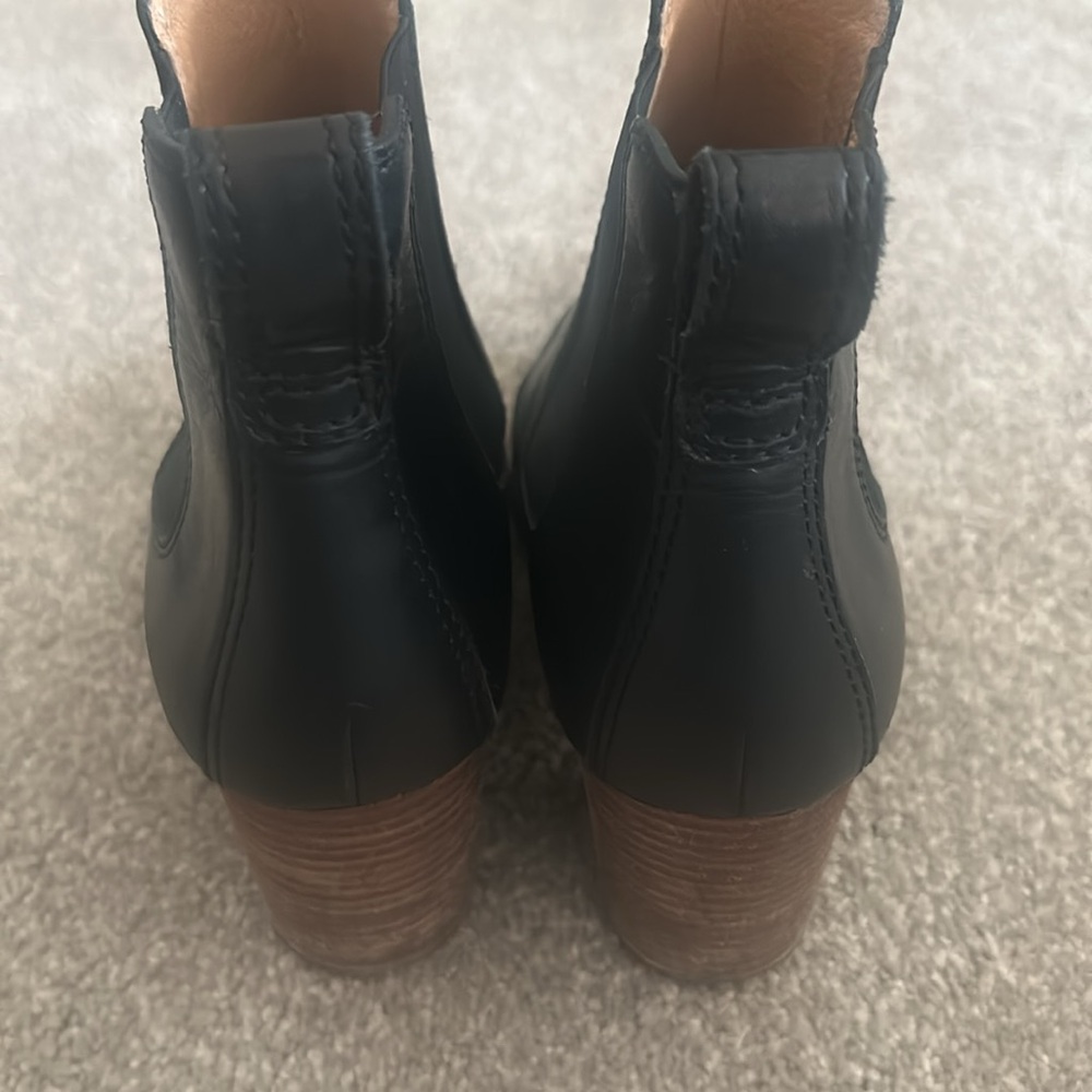 Madewell The Regan Black Leather Boots Size 8 - Picture 5 of 13